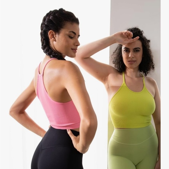 NWT Free to Be Tank, Crop Ribbed Tank Tops Seamless Racerback Camisoles   L/XL - Picture 5 of 7